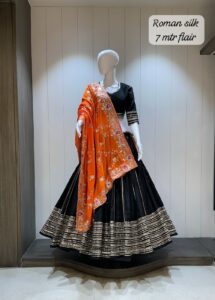 Jaipuri Roman Silk Lehenga & Chaniya Choli For Fastival